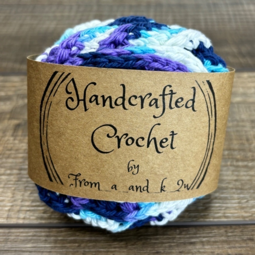 Handcrafted Crochet Spiral Tawashi and Face Scrubbies Set Cotton Handmade - Picture 3 of 8